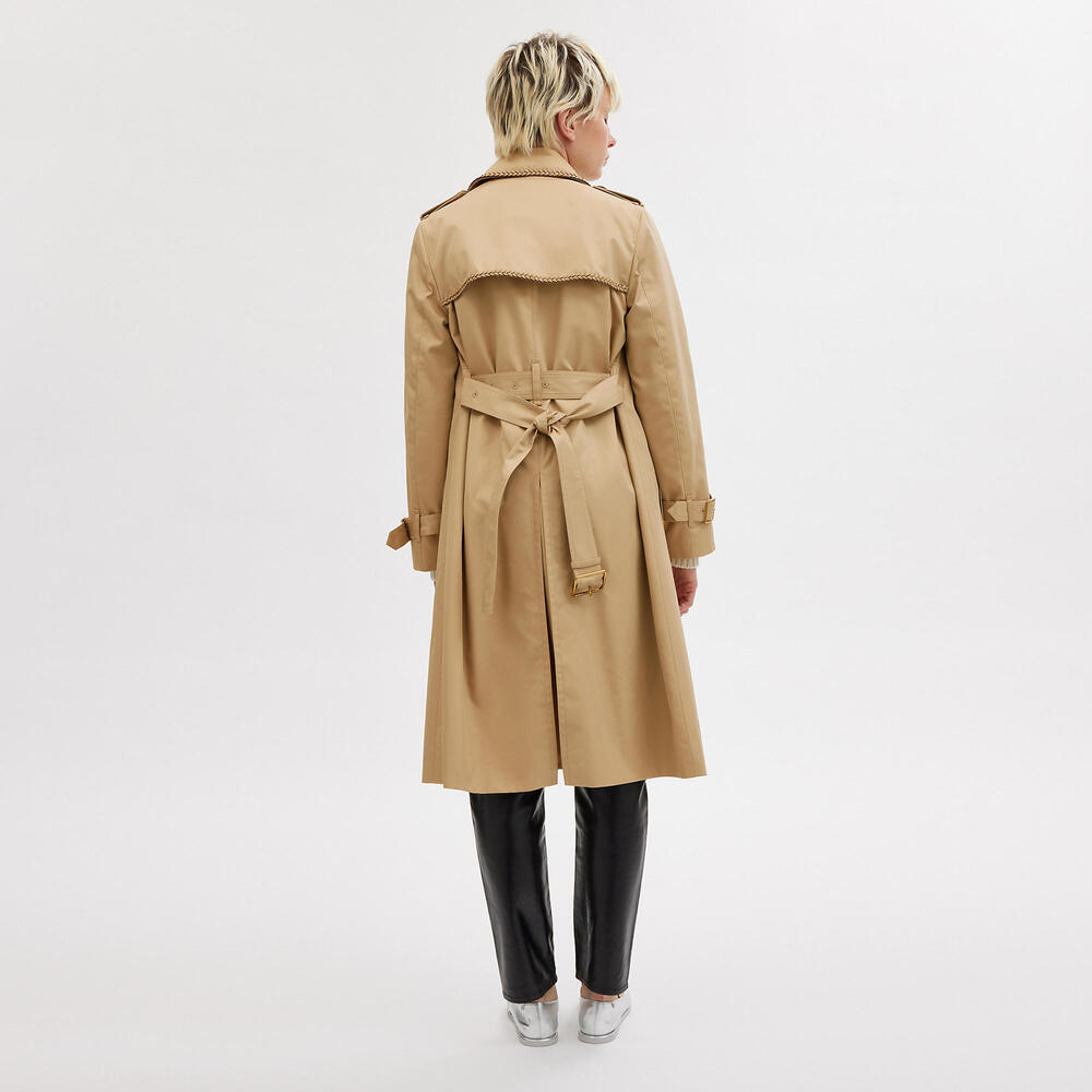 Coach Trench Coat With Braided Detail